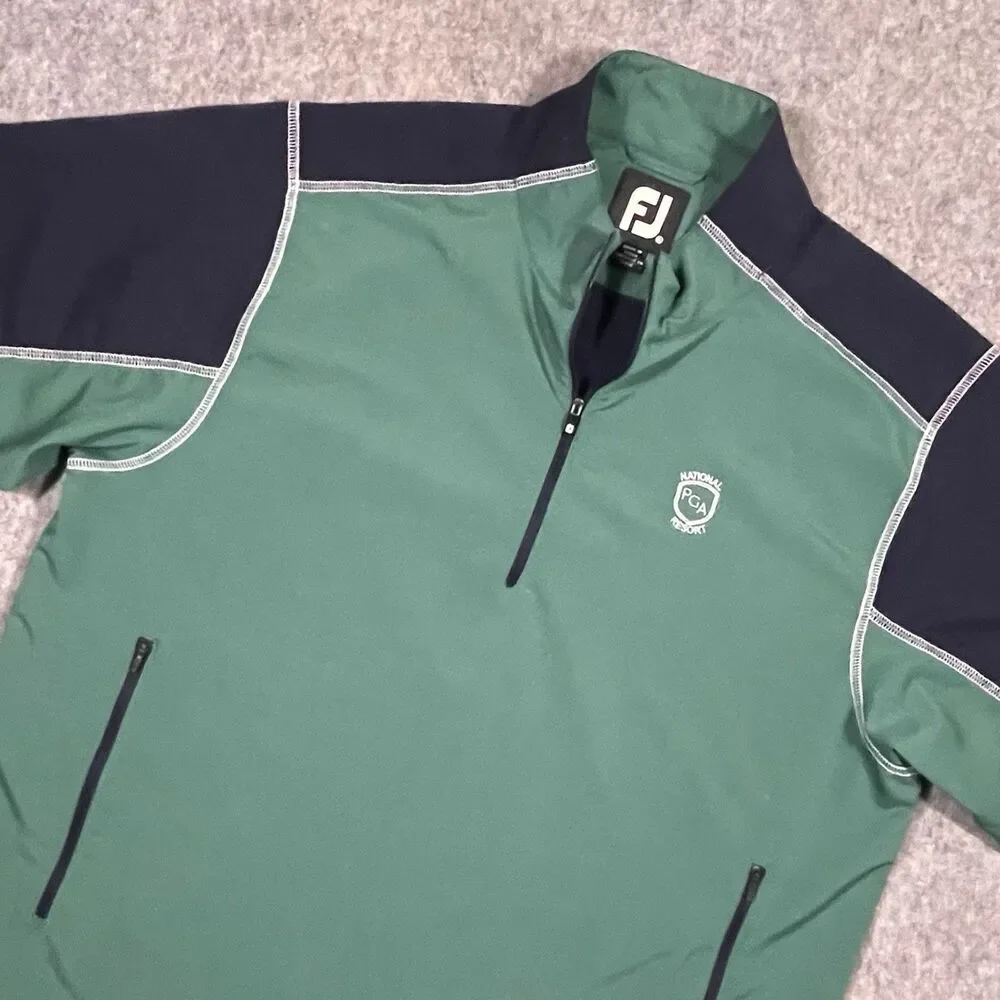 FootJoy Sport Short Sleeve Golf Windshirt PGA National Resort Green  Size XL